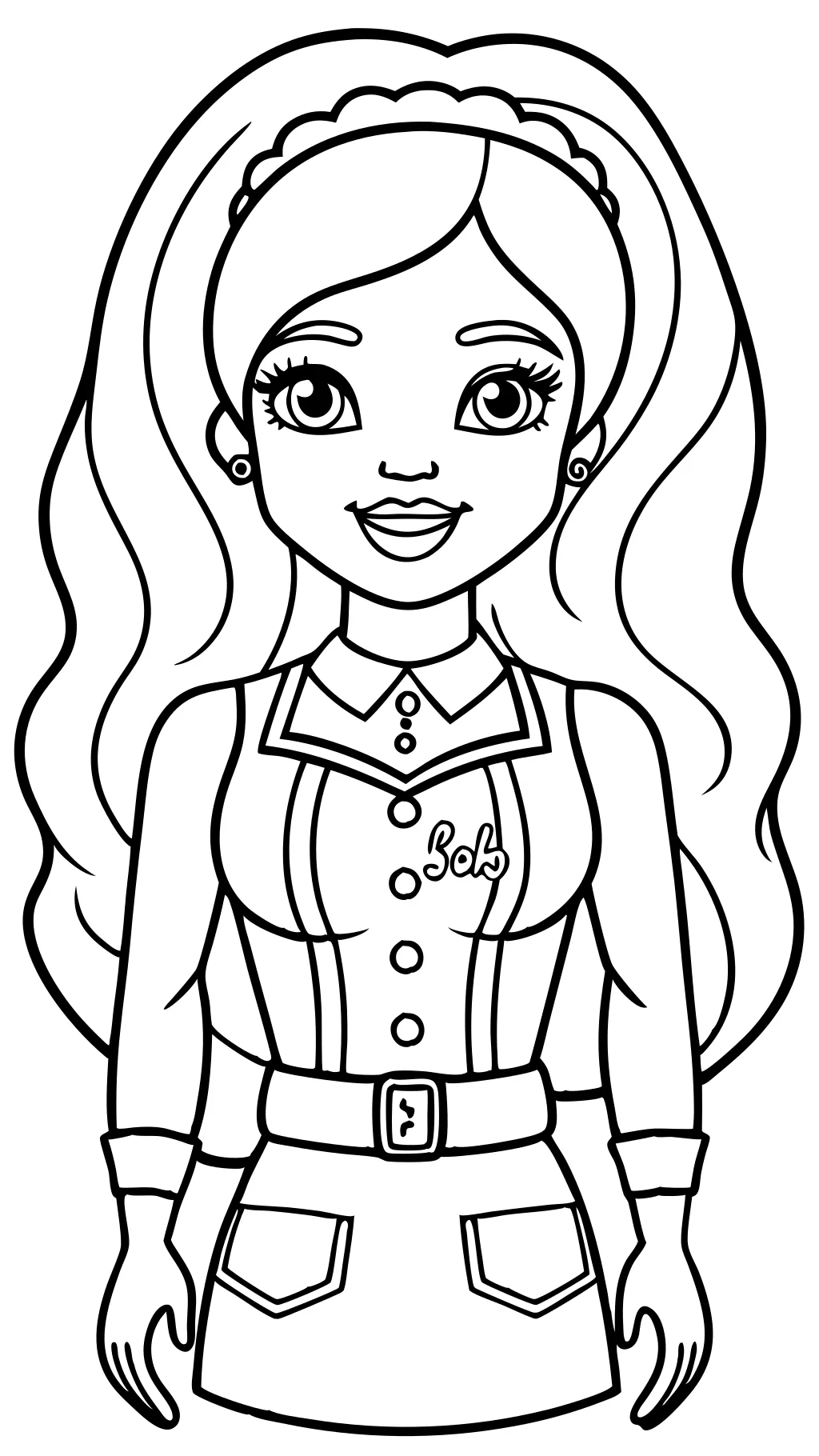 coloriage barbie imprimer